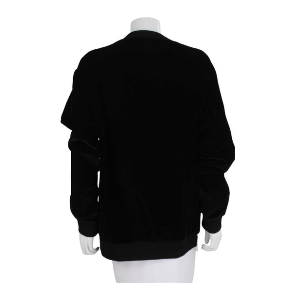 Dolce and Gabbana  Black Velvet Royal Fox Sweatshirt   IT 52 - Picture 4 of 9